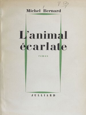 cover image of L'animal écarlate